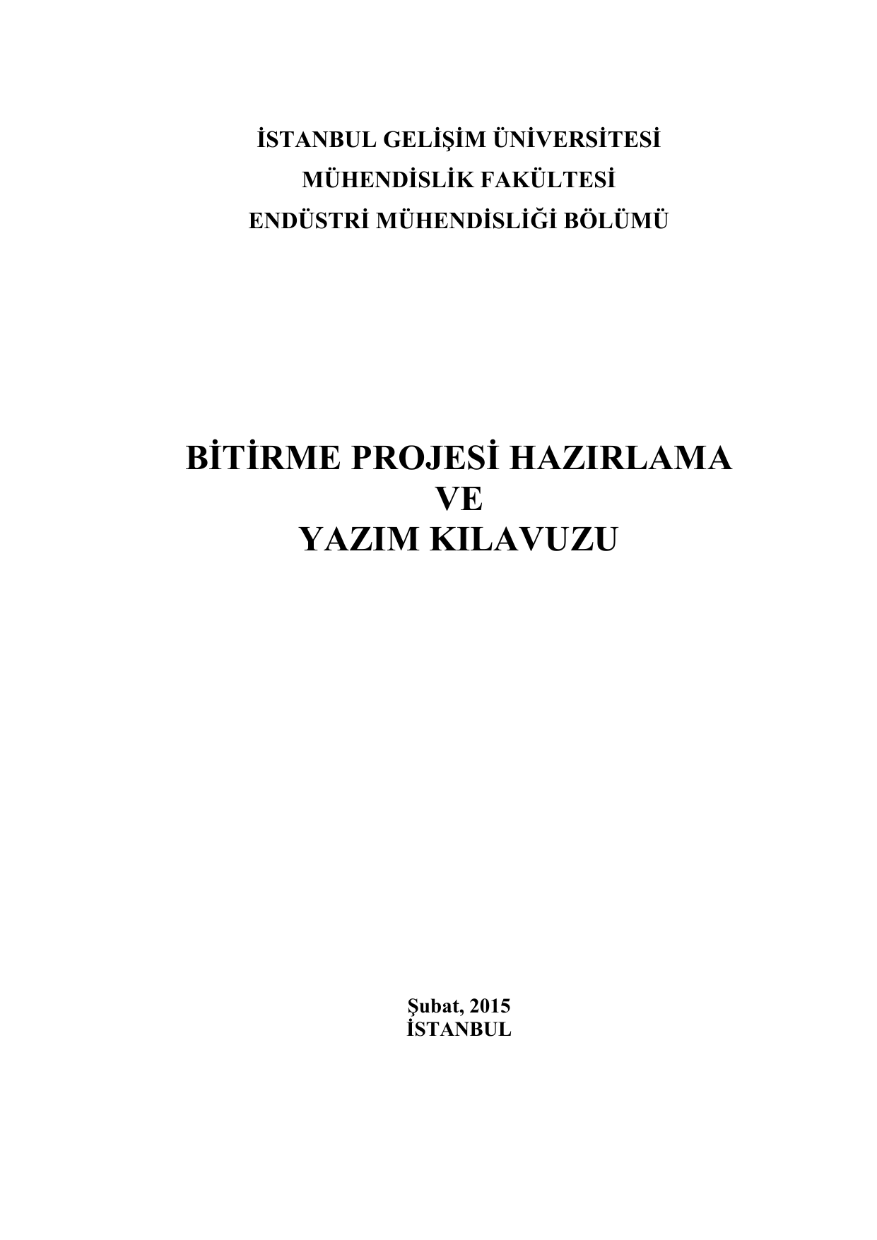 Staj Bitirme Projesi Hazırlama